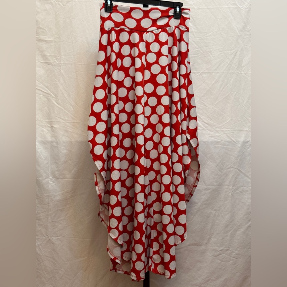 225 - Topia Red and White Polka Dot Wide Leg Pants